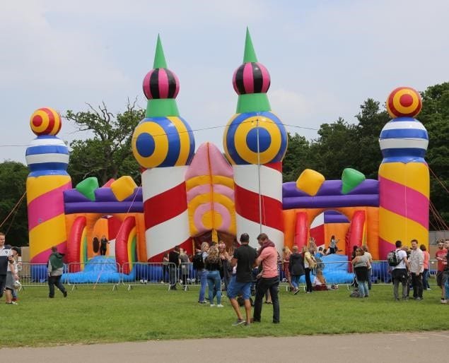 Large Bouncy Castle In Field